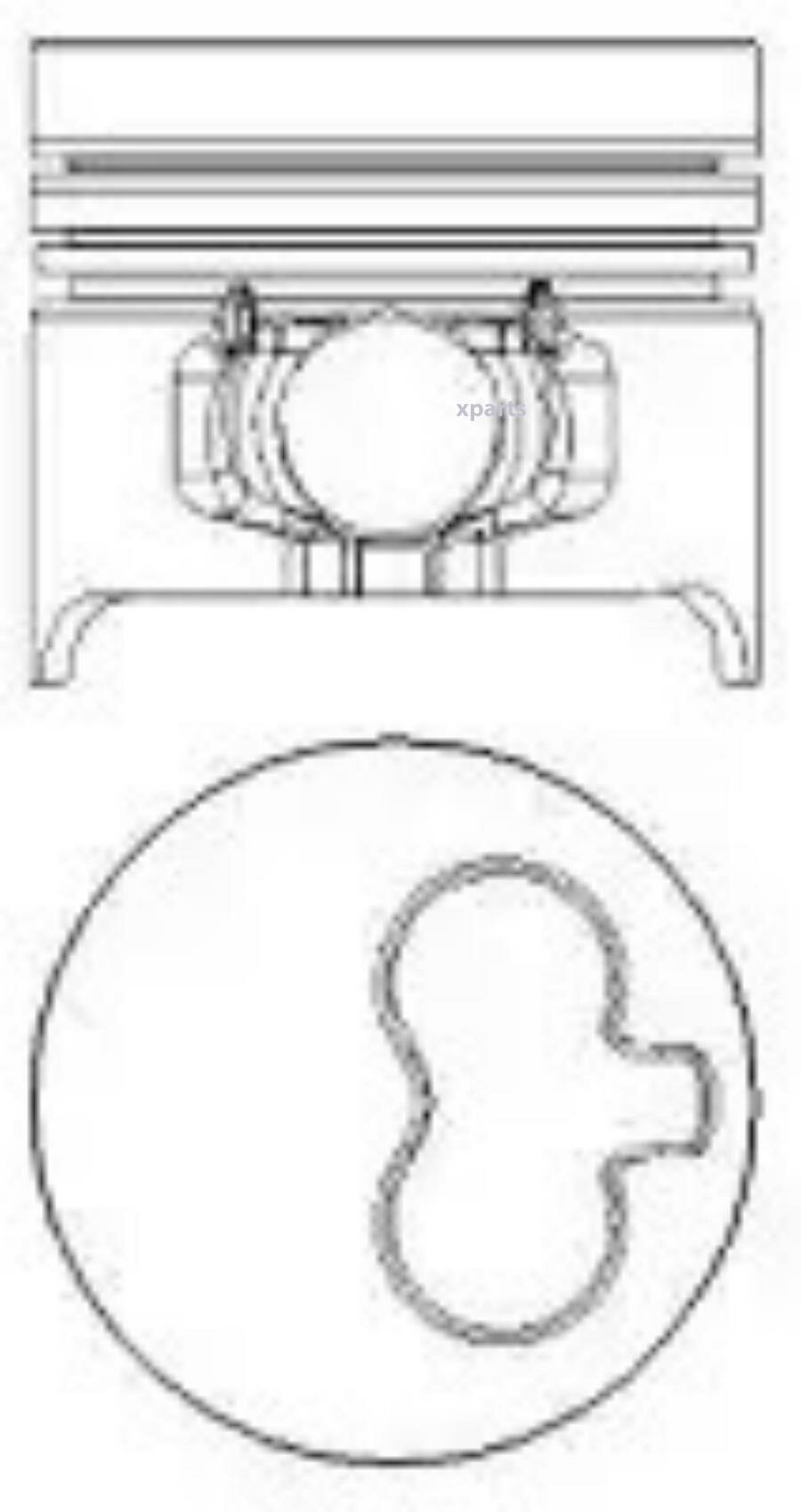 Поршнекомплект NURAL арт. 87-336507-00