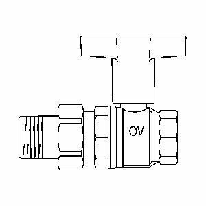 Шаровой кран Oventrop Optibal с американкой, 1 1/4“, артикул 1075710