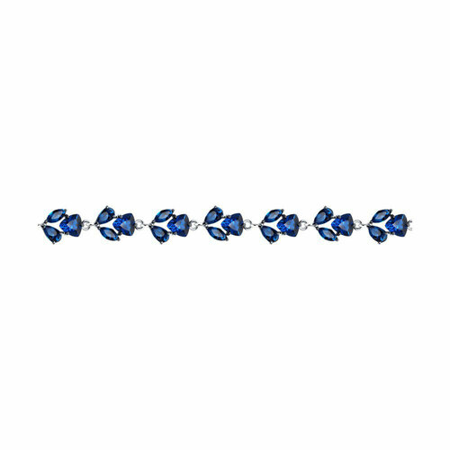фото Браслет diamant online, серебро, 925 проба, фианит, длина 17 см.