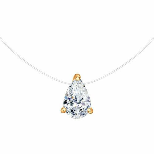 фото Колье diamant online, золото, 585 проба, фианит, длина 40 см.