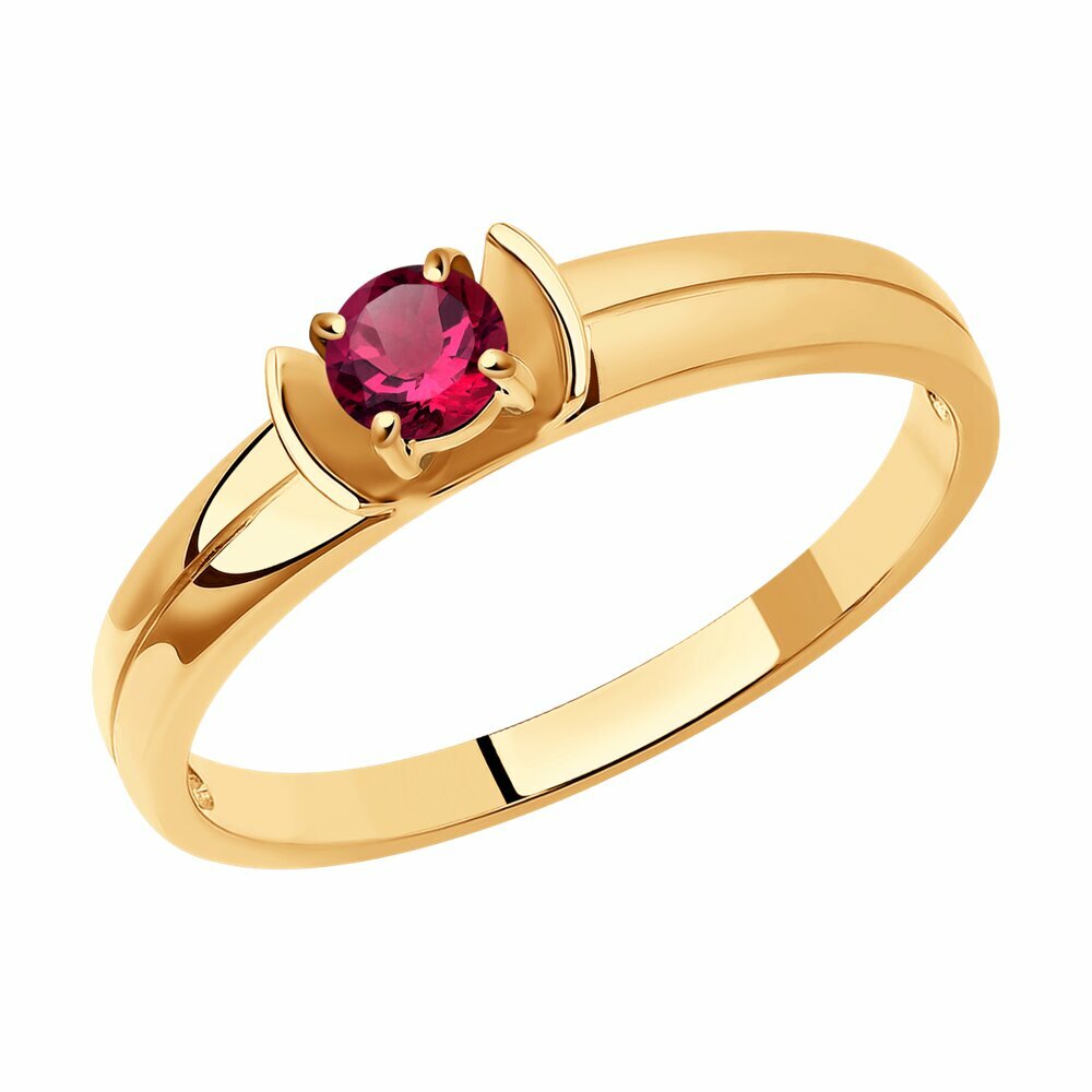 Кольцо Diamant online, золото, 585 проба, рубин