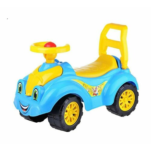 фото Толокар технок автомобиль для прогулок, голубо-желтый (3510)