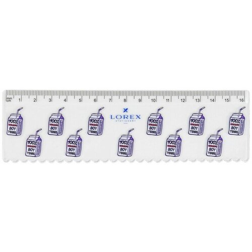 Линейка 15см Lorex Transparent Boys tears пластиковая прозрачная с рисунком 328₽