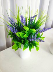 Искусственные цветы, искусственные растения в кашпо, украшение для интерьера 23 см