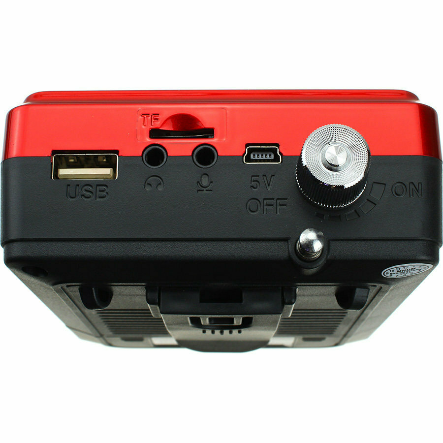 Мегафон K863D головной USB/microSD, радио, bluetooch, красный — фото 3