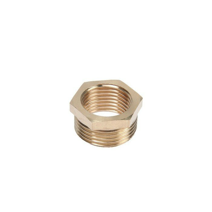 Футорка ZEIN, 3/4" х 1/2", наружная/внутренняя резьба, латунь