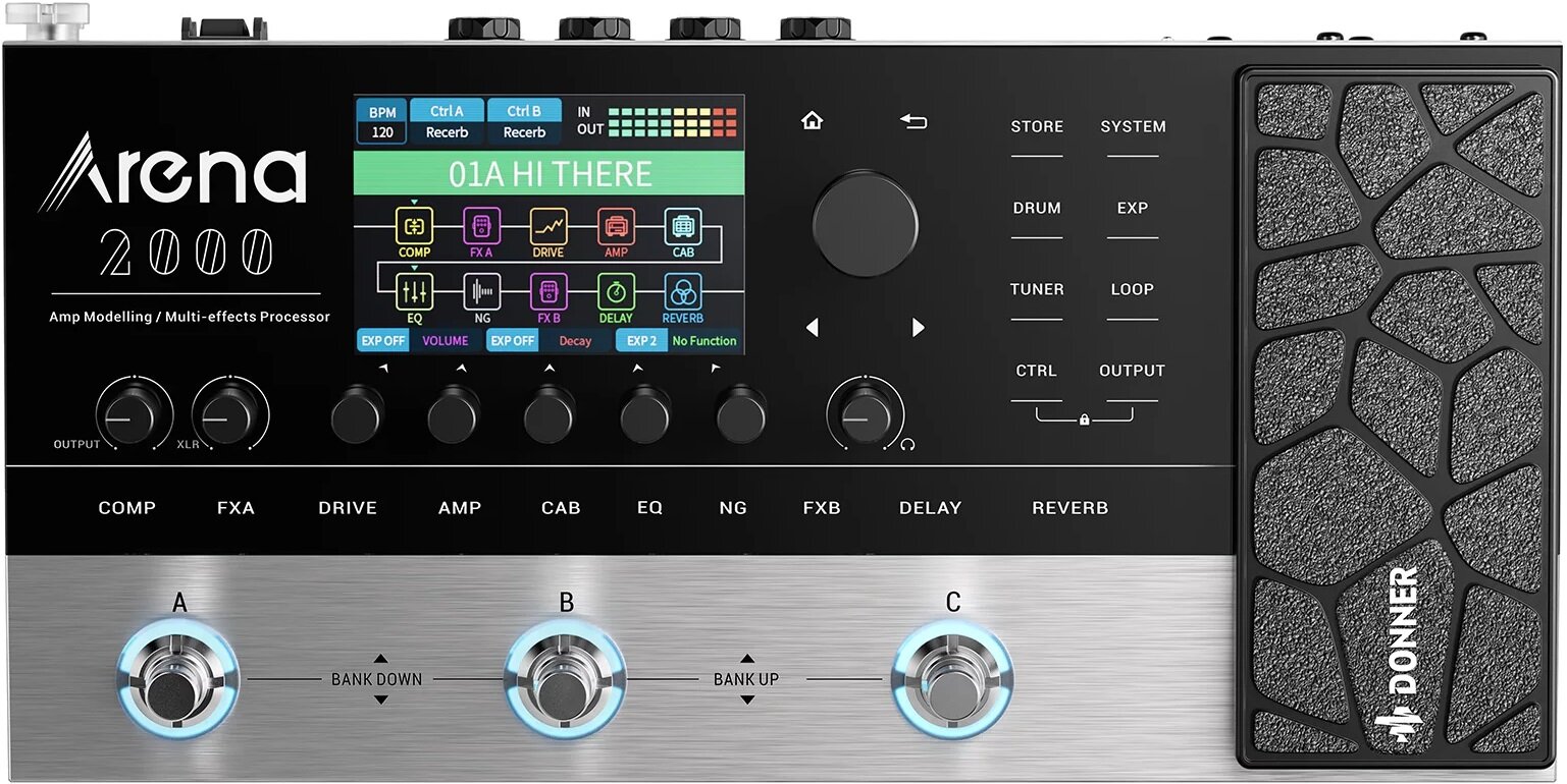 DONNER Arena 2000 - Напольный гитарный процессор эффектов