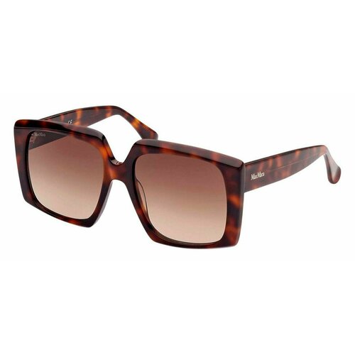 фото Солнцезащитные очки max mara, квадратные, оправа: пластик, с защитой от уф, градиентные, для женщин, коричневый