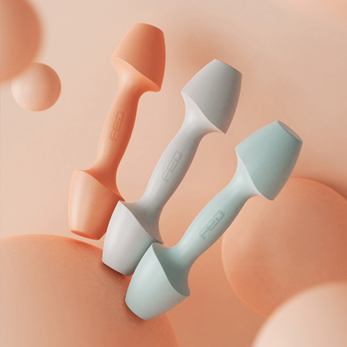 Аксессуар FED Гантель Wave бирюзовая 0.45кг 2шт