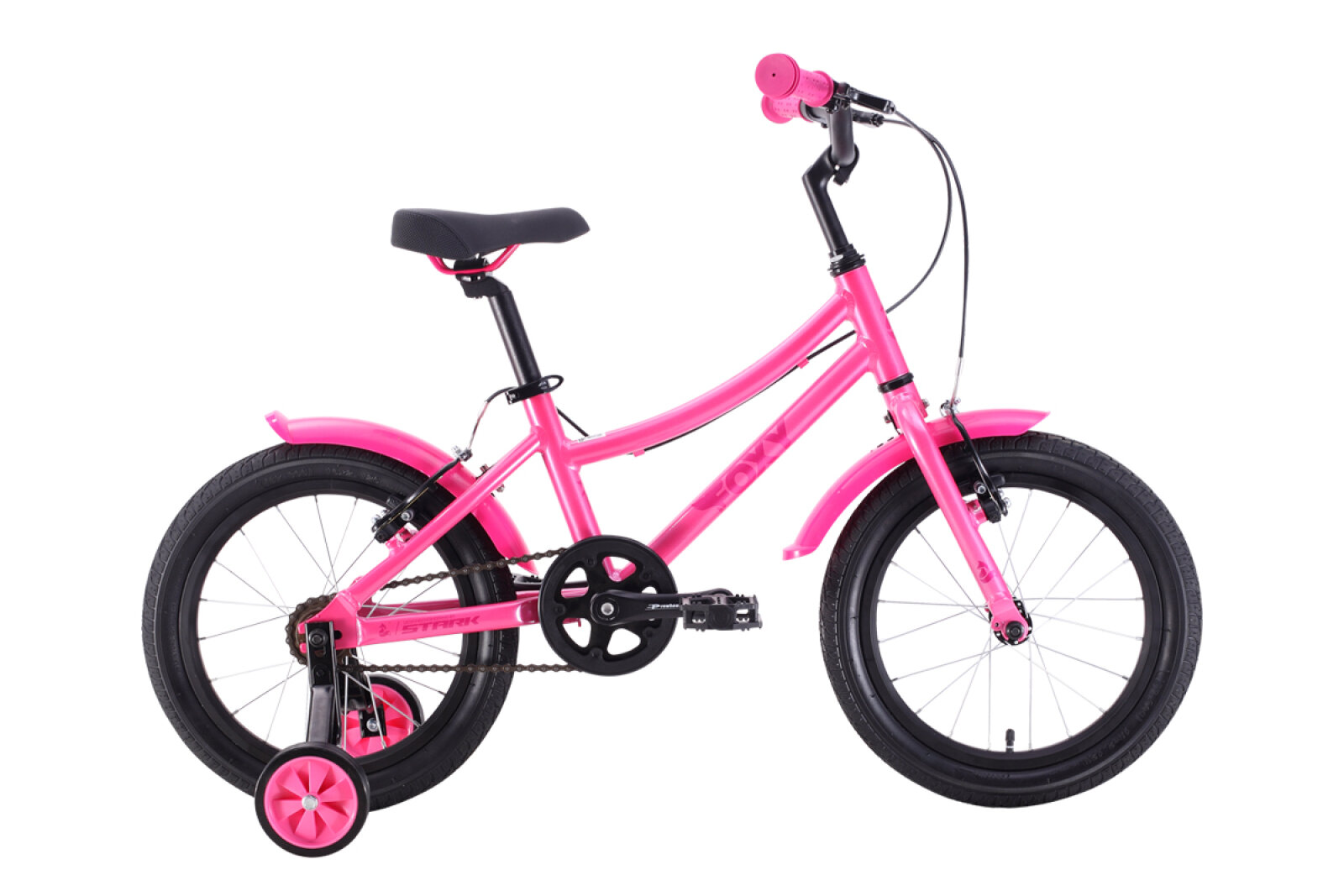 Детский велосипед Stark Foxy Girl 16 (2024) 16 Розово-фиолетовый (100-115 см)