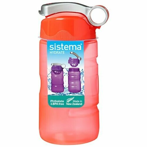 Бутылка Sistema спортивная питьевая 560мл красный (530)