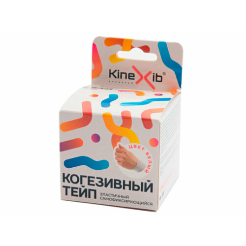 фото Когезивный-тейп kinexib 5 cм х 4,5 м белый sprinter