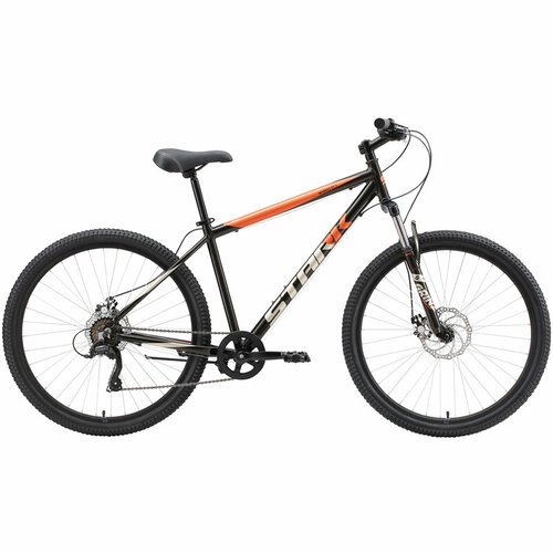 фото Велосипед stark'23 respect 27.1 d microshift черный/оранжевый/серый 16"