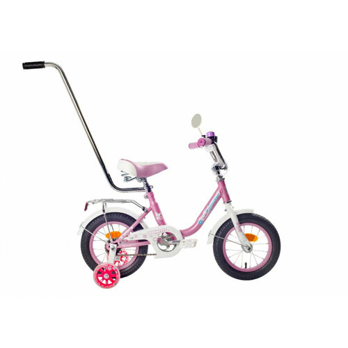 Детский велосипед Black Aqua Princess 12 1s с ручкой розовый-белый 1452700₽