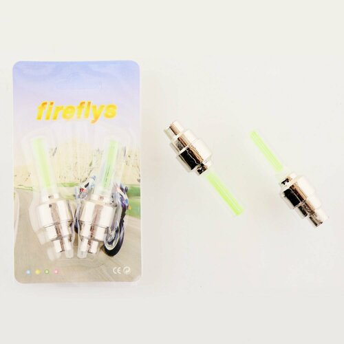 фото Колпачок на ниппель колеса (пара) светящийся (микс) "gjct" нет бренда