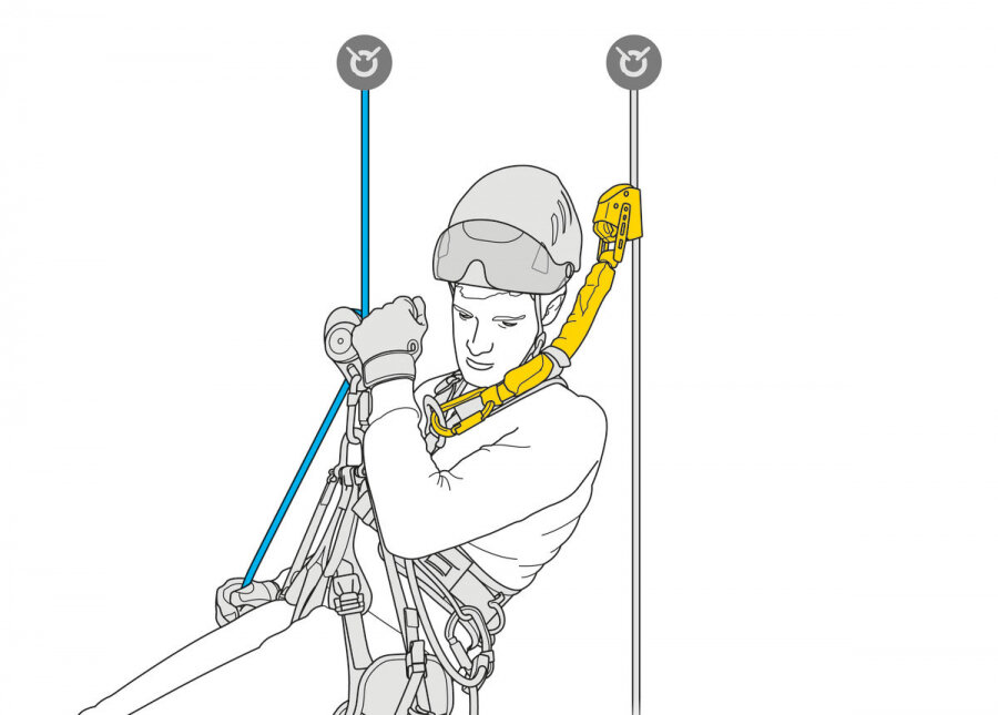 Самостраховка Petzl ASAP'SORBER NEW с амортизатором рывка 40см