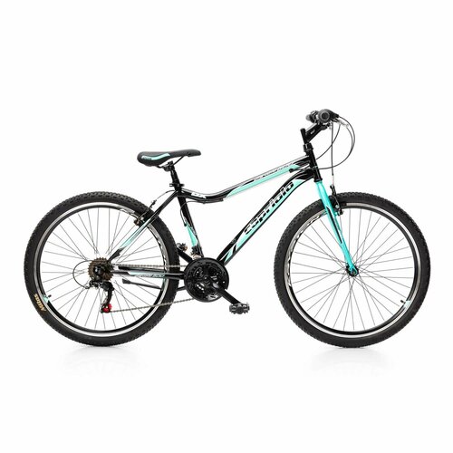 Велосипед CAPRIOLO DIAVOLO 260 26 (2023) (Велосипед CAPRIOLO MTB DIAVOLO DX 600, рама сталь 17', колёса 26' (чёрный-бирюзовый), 921364-17)