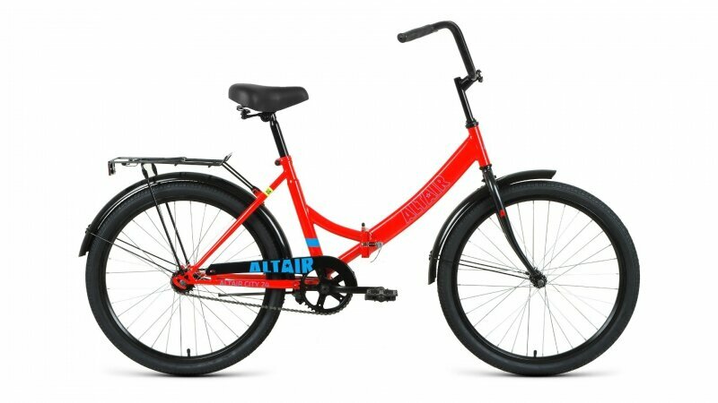 Велосипед 24 FORWARD ALTAIR CITY (1-ск.) 2022 красный/голубой