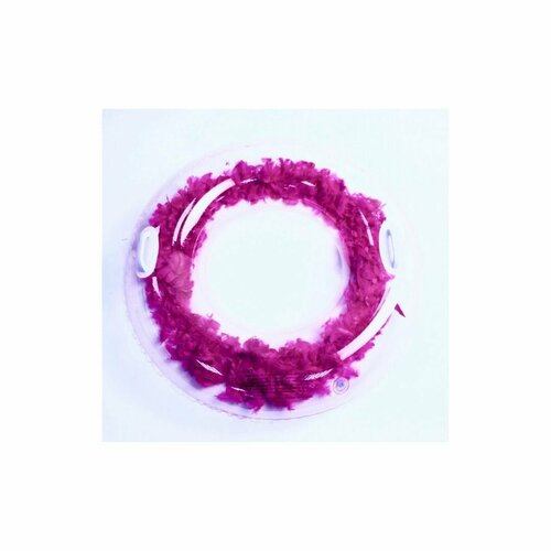 Круг для плавания диаметр 100 см с ручками с перьями