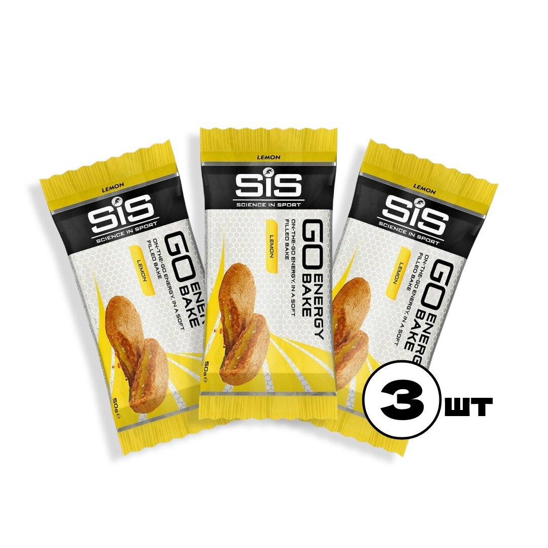 Энергетический батончик SCIENCE IN SPORT (SiS) GO Energy Bake 3 x 50 г, Лимон