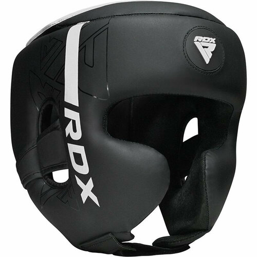 Боксерский шлем RDX F6 L черный/белый матовый шлем rdx f6 kara black matte rdx черный l