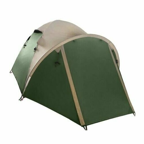 двухслойная четырехместная палатка btrace canio 4 с двумя входами зеленый бежевый Палатка Canio 3 BTrace (Зеленый/Бежевый)