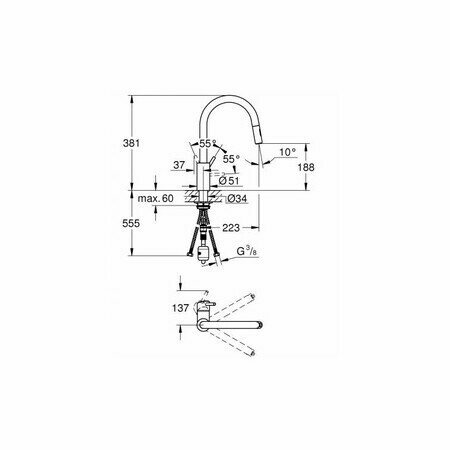 Смеситель для кухни Grohe - фото №4