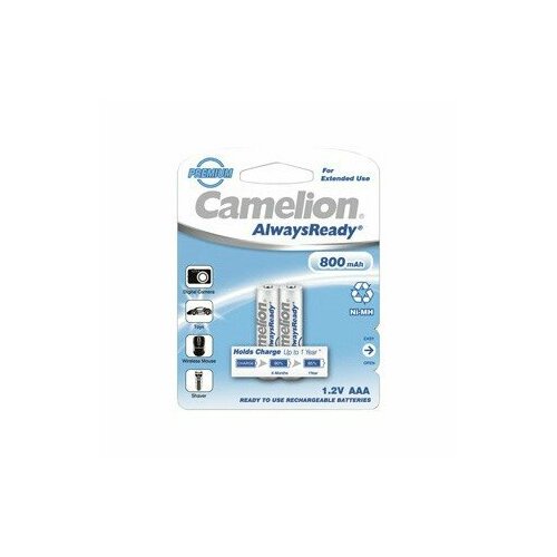 Camelion Аккумулятор AAA- 800mAh Ni-Mh Always Ready BL-2 NH-AAA800ARBP2, аккумулятор, 1.2В 2 шт. в уп-ке