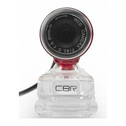 Cbr Цифровая камера CW 830M Red, Веб-камера с матрицей 0,3 МП, разрешение видео 640х480, USB 2.0, встроенный микрофон, ручная фокусировка, крепление