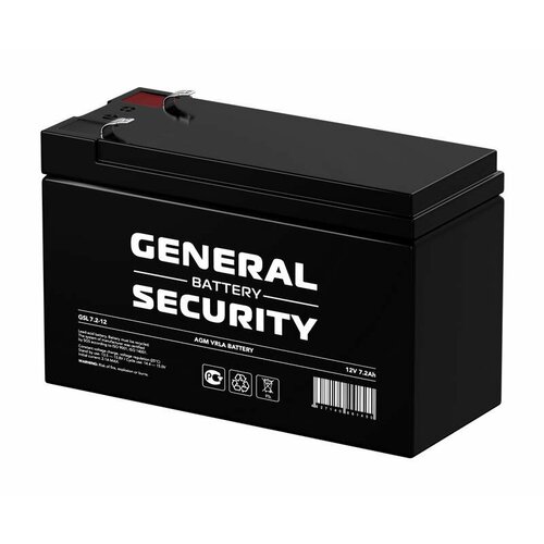 Аккумулятор 12В 7.2А. ч General Security GSL7.2-12 F2 rs-GSL7.2-12 F2