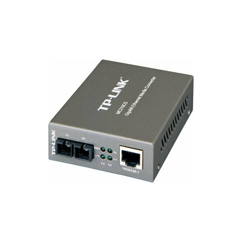 Медиаконвертор TP-Link MC210CS, 10/100/1000Мбит/c RJ45 to 1000Мбит/c single-mode, одноволоконный, SC fiber медиа-конвертер, до 20км