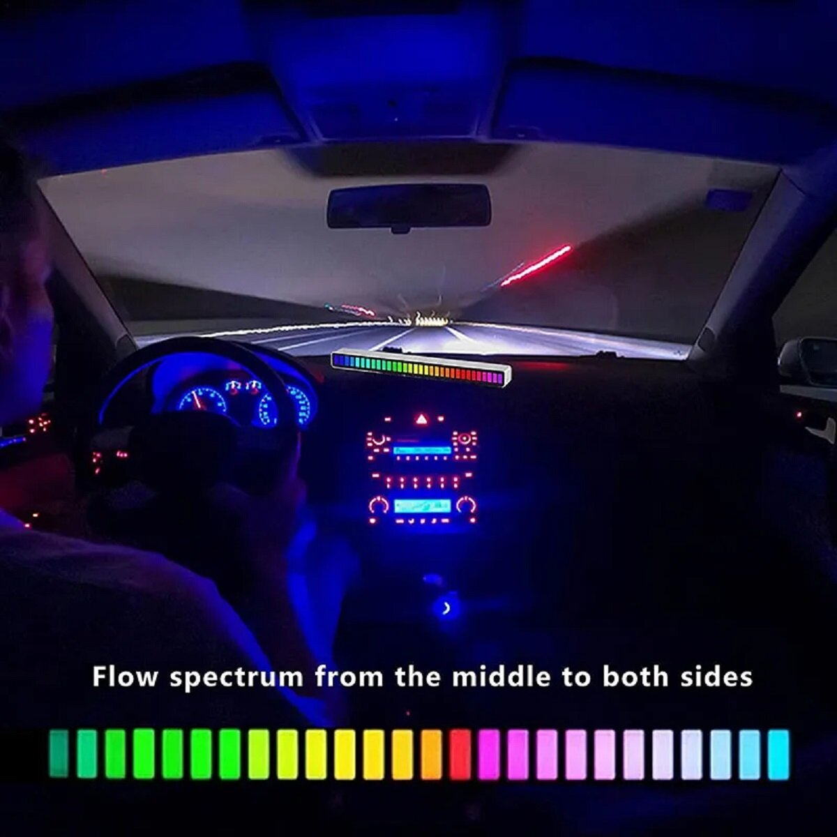 RGB-свет и музыкальный эквалайзер в одном устройстве (белый) - фотография № 3