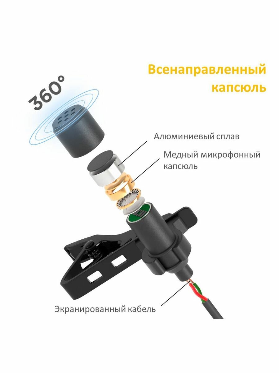 Петличный микрофон сдвоенный Maono AU-200