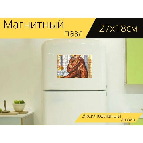 Магнитный пазл Панагия, дева мария, иконография на холодильник 27 x 18 см. магнитный пазл панагия дева мария икона на холодильник 27 x 18 см