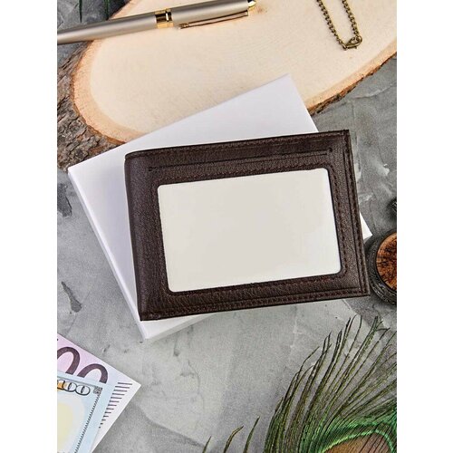 фото Зажим для купюр , фактура зернистая, коричневый ryzenbaks