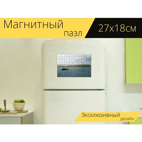 Магнитный пазл Залив катам, мартас винъярд, залив на холодильник 27 x 18 см. магнитный пазл парусники гавань залив на холодильник 27 x 18 см