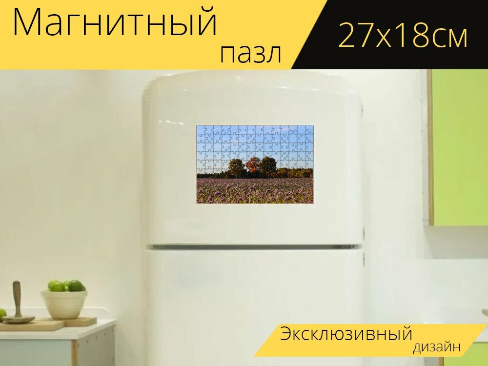 Магнитный пазл "Падение, пейзаж, природа" на холодильник 27 x 18 см.