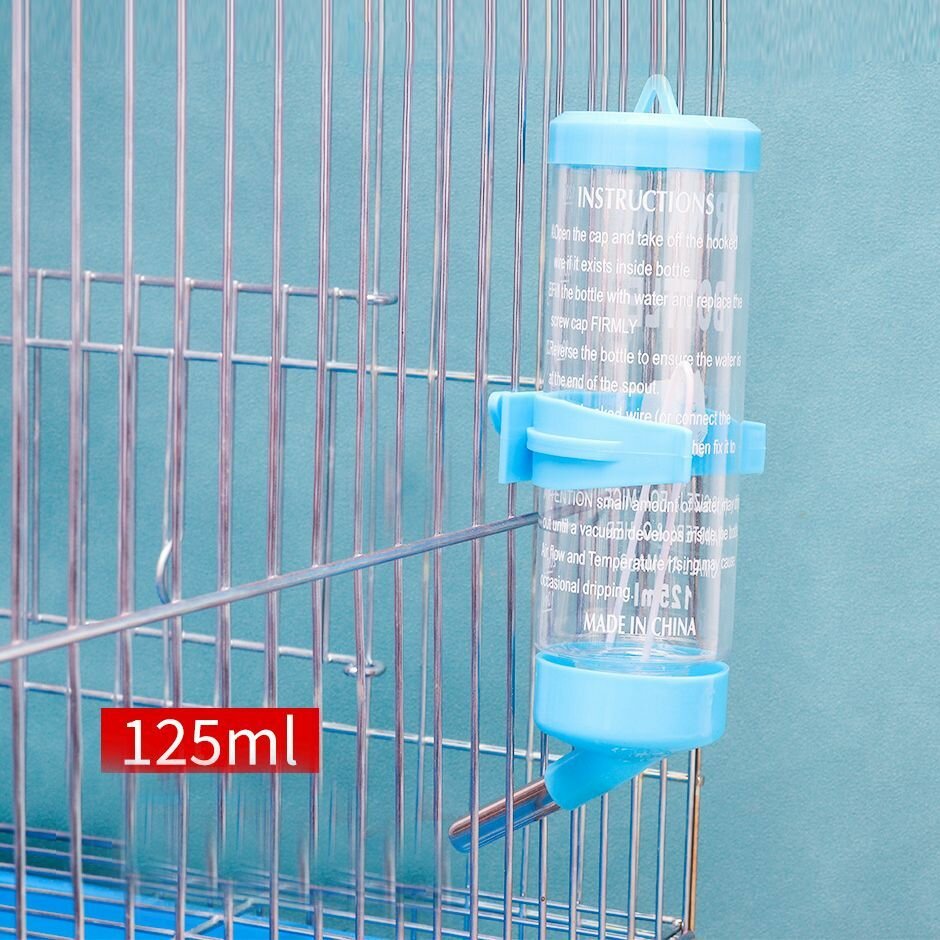 Поилка для грызунов в клетку (автопоилка для хомяков, мышей, морских свинок), 125 мл, цвет голубой