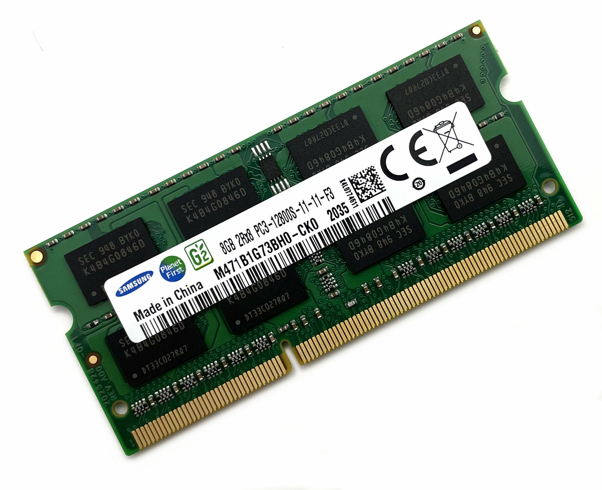 Оперативная память DDR3 8Gb 1600 Mhz Samsung 2Rx8 M471B1G73BH0-CK0 So-Dimm PC3-12800 для ноутбука