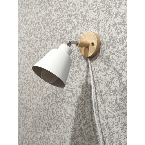 Белый Настенный светильник с выключателем Бра светильник с проводом Е27 1810₽