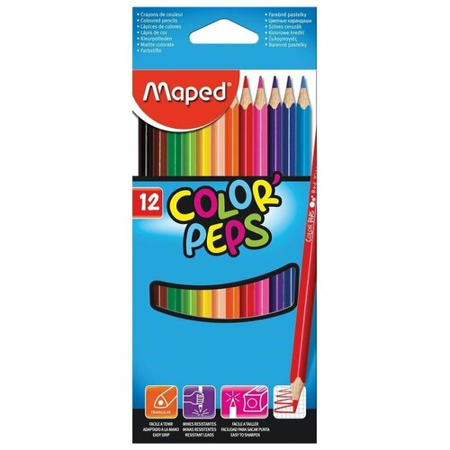 Maped Карандаши трёхгранные 12 цветов