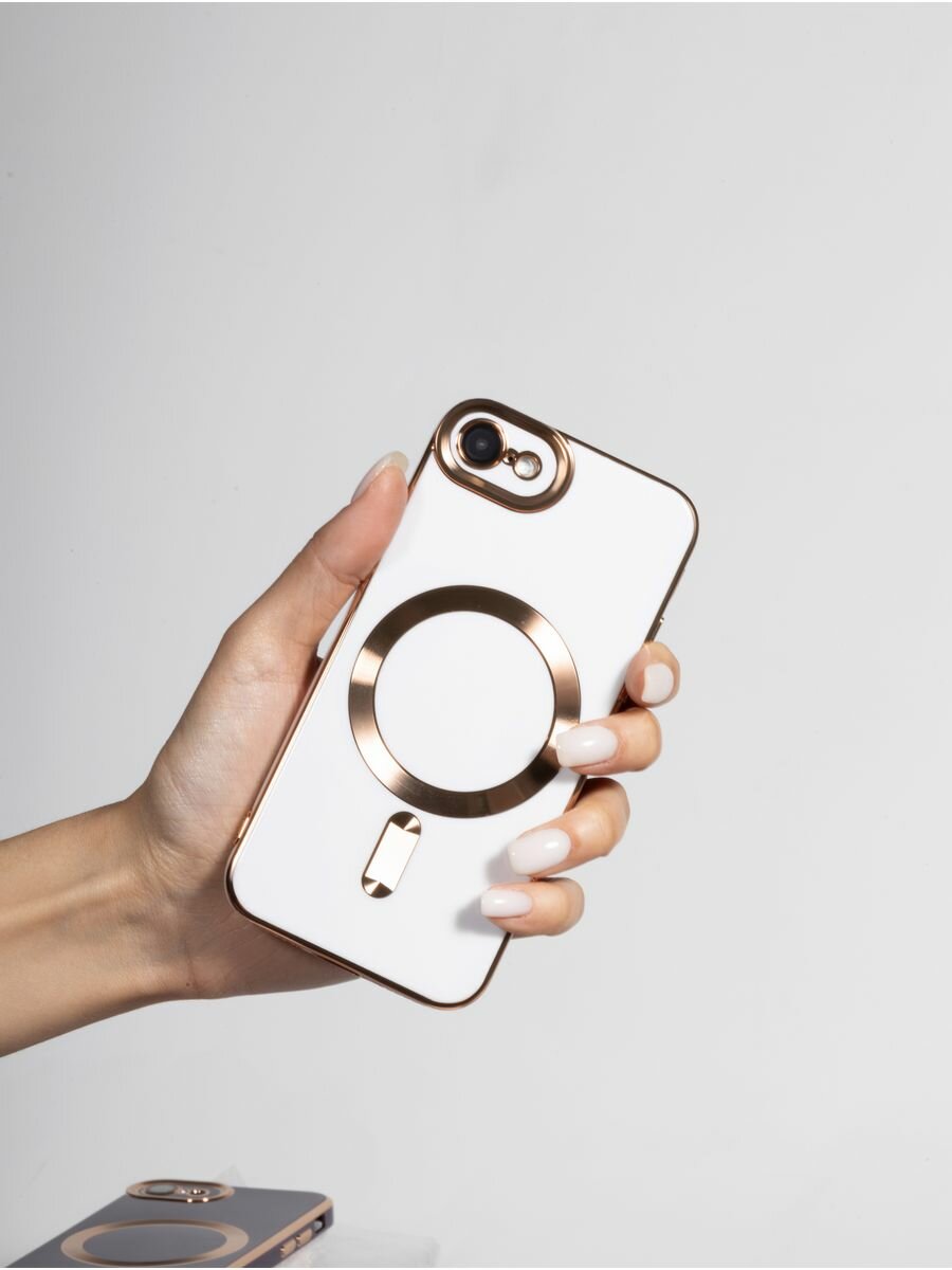 Чехол на iPhone 6 Plus/6S Plus/7 Plus/8 Plus с окантовкой, белый