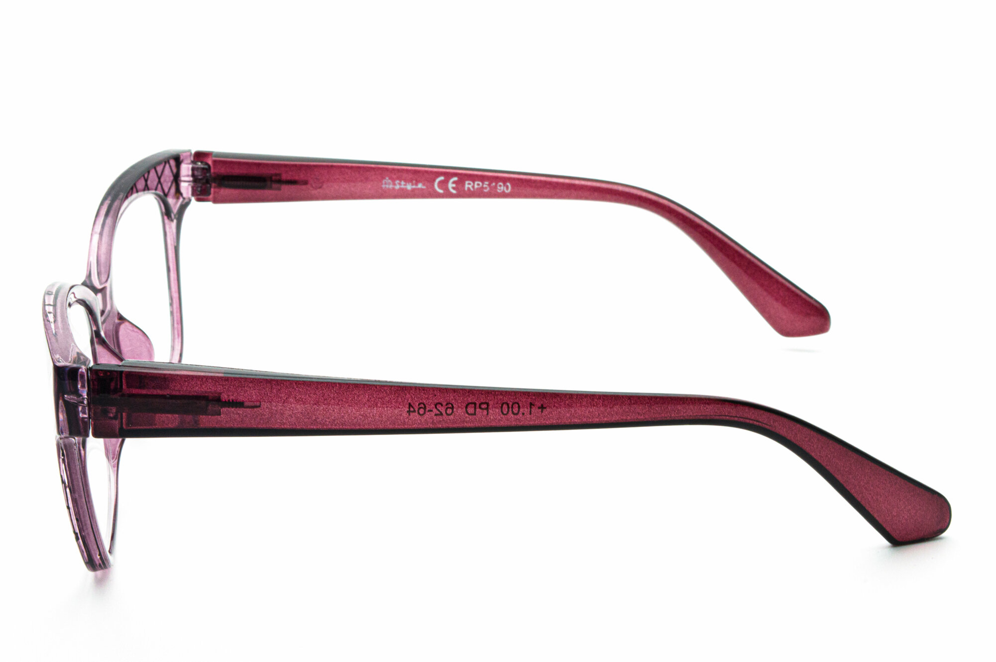 Готовые очки для зрения, очки для чтения корректирующие, очки женские +3.50 RP5190 (пластик) фиолетовый