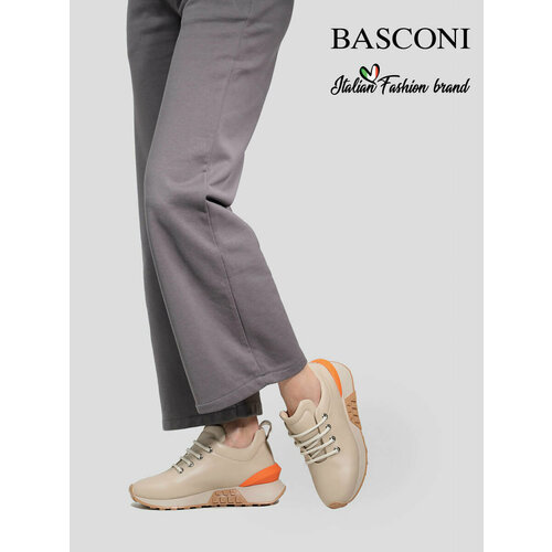 фото Кроссовки basconi, полнота 6, размер 37, бежевый