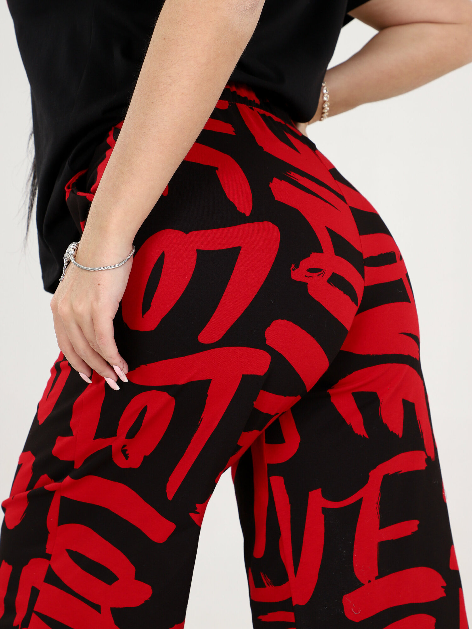 Пижама женская с брюками больших размеров Охара черный IvCapriz 56 - фотография № 10