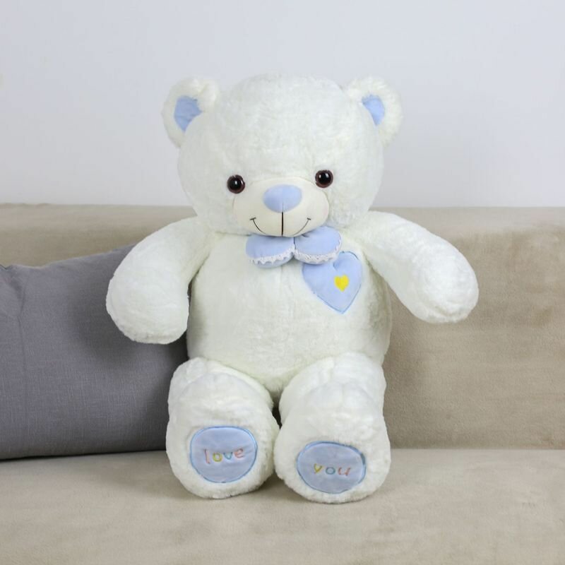 Мягкая игрушка Мишка для малышей / Плюшевый Медведь для девочек и мальчиков на день рождения KiDWoW белый 75см