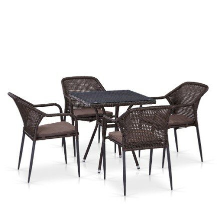 Комплект мебели Afina 4+1 T282BNT/Y137C-W53 Brown 4Pcs