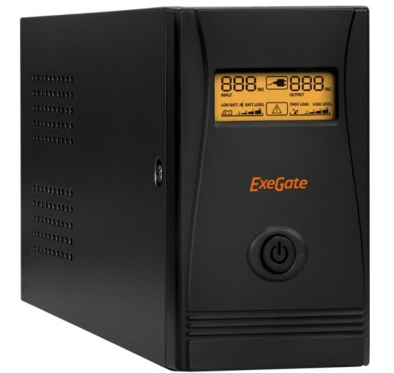 Источник бесперебойного питания Exegate EP285509RUS 1600VA/950W, LCD, AVR, 6*IEC-C13, RJ45/11, USB, black - фото №12