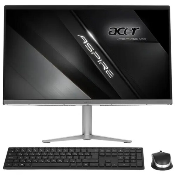 Моноблок Acer Aspire C24-1300 23.8 Full HD Ryzen 5 7520U (2.8) 8Gb SSD256Gb RGr CR noOS GbitEth WiFi BT 65W клавиатура мышь Cam черный 1920x1080