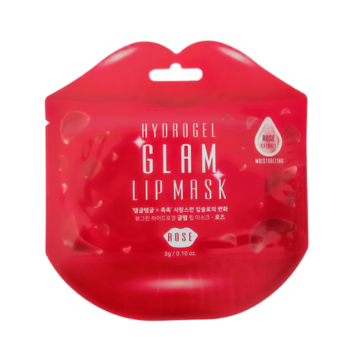 Гидрогелевые патчи для губ с розой BeauuGreen Hydrogel Glam Lip Mask Rose 1 шт, 3гр